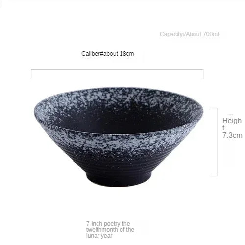 Japanese ceramic household ramen bowl soup bowl creative tableware commercial ceramic tableware