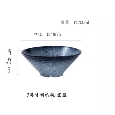 Japanese ceramic household ramen bowl soup bowl creative tableware commercial ceramic tableware