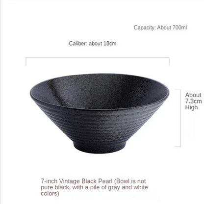 Japanese ceramic household ramen bowl soup bowl creative tableware commercial ceramic tableware