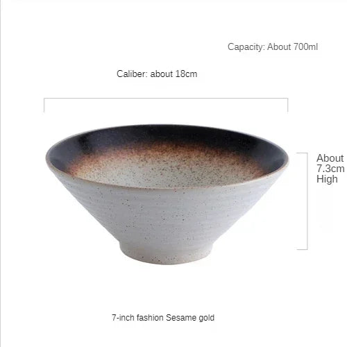 Japanese ceramic household ramen bowl soup bowl creative tableware commercial ceramic tableware