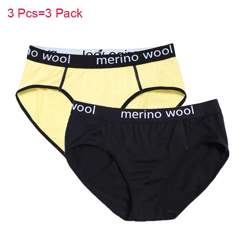 Women's 100% Merino Wool Bikini Brief Merino Underwear Lightweight Briefs Women Sports Active Panties Soft Breathable Anti-Odor