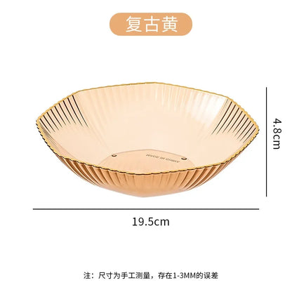 1PCS Table Plates for Serving Plates Dinnerware PET Partitioned Dish Snack Candy Cake Stand Bowl Food Fruit Plates Set Tableware