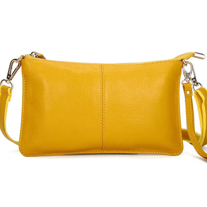 RanHuang Women Genuine Leather Day Clutches Candy Color Shoulder Bags Women's Fashion Crossbody Bags Small Clutch Bags