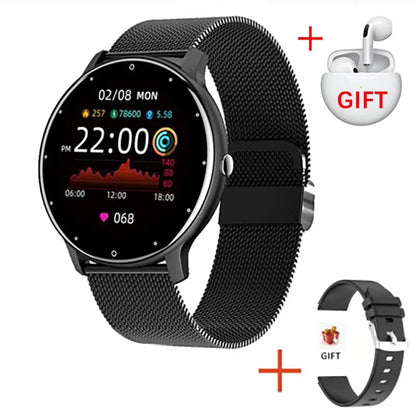 LIGE New Men Smart Watch Real-time Activity Tracker Heart Rate Monitor Sports Women Smart Watch Men Clock For Android IOS