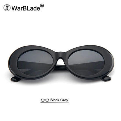 WarBLade Hot Eyewear Retro Vintage Oval Round Sunglasses Men Women Alien Sunglasses Fashion Kurt Cobain Shades