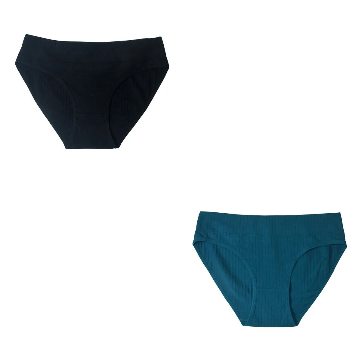 2PCS/Set Cotton Panties Women Low Waist Seamless Underwear Solid Color Comfort Breathable Briefs Sexy Lingerire M-XL Intimates