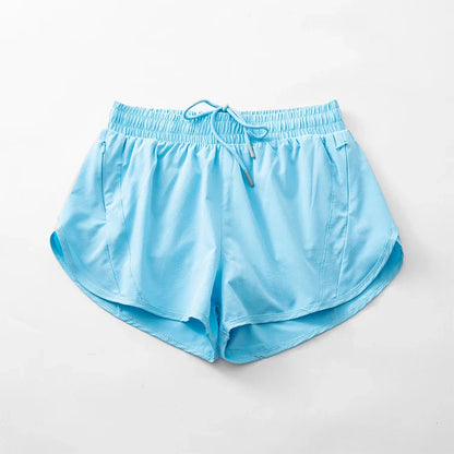 Womens High Waisted Running Shorts Quick Dry