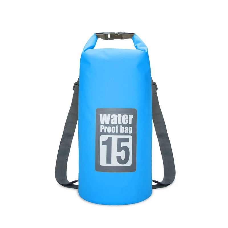 PVC Waterproof Dry Bag 5L/10L/15L/20L/30L Outdoor Diving Foldable Storage Beach Swimming Bag Rafting River Ocean Backpack