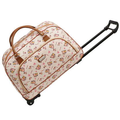 Large Capacity Women Travel Suitcase Trolley Bags Wheeled Bag Oxford Waterproof Rolling Luggage Travel Bag With Wheels