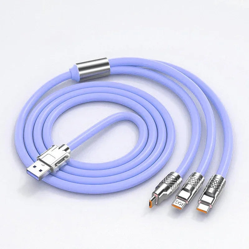 Xiaomi 3 In 1 Usb Cable 6A 120w Fast Charging Cable Micro Usb Type C Charging Cable For Iphone 14 13 12 Huawei Xiaomi 13 Samsung