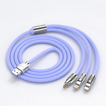 Xiaomi 3 In 1 Usb Cable 6A 120w Fast Charging Cable Micro Usb Type C Charging Cable For Iphone 14 13 12 Huawei Xiaomi 13 Samsung