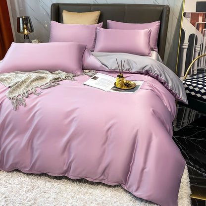 Nordic 100% Cotton Bedding Set with Sheet Duvet Cover Pillowcases Single Couple Bedsheet King Queen Double Twin Size Bed Linen