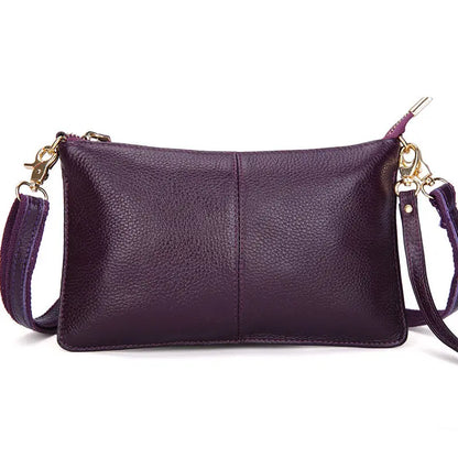 RanHuang Women Genuine Leather Day Clutches Candy Color Shoulder Bags Women's Fashion Crossbody Bags Small Clutch Bags