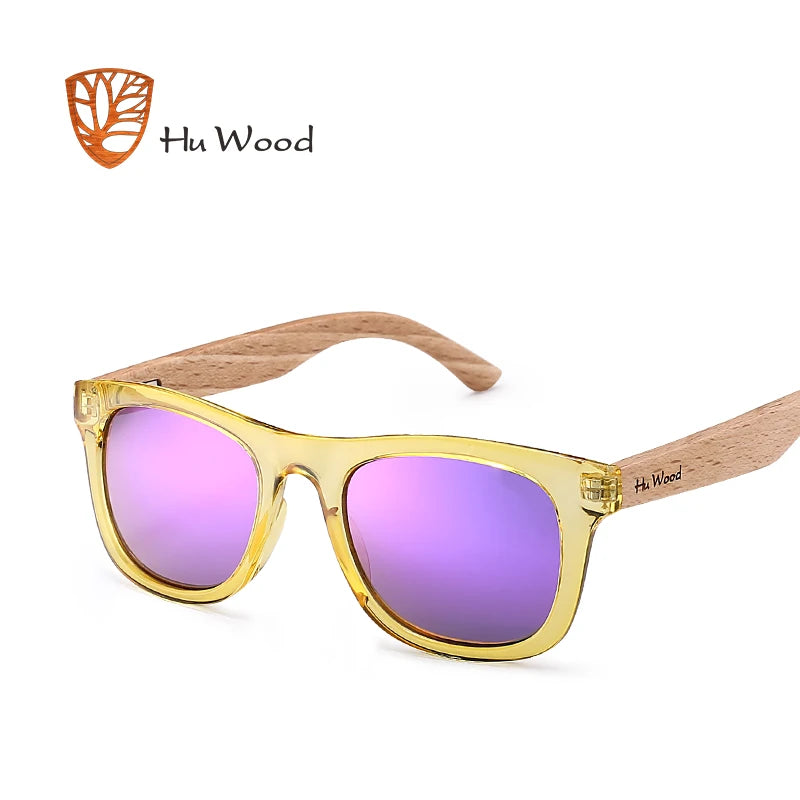 HU WOOD Brand Design Kids Children Sunglasses Multi-color Frame Wooden Sun Glasses For Child Boys Girls Sunglasses Baby GR1001