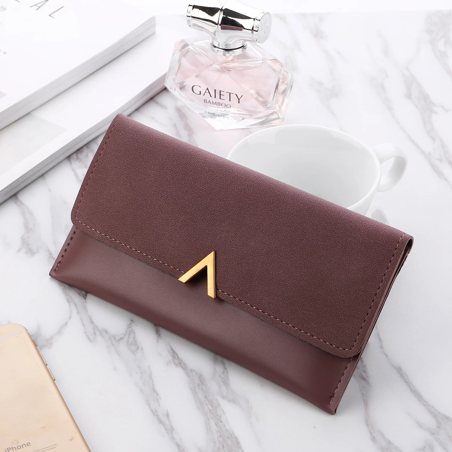 Leather Women Wallets Hasp Lady Moneybags Zipper Coin Purse Woman Envelope Wallet Money Cards ID Holder Bags Purses Pocket