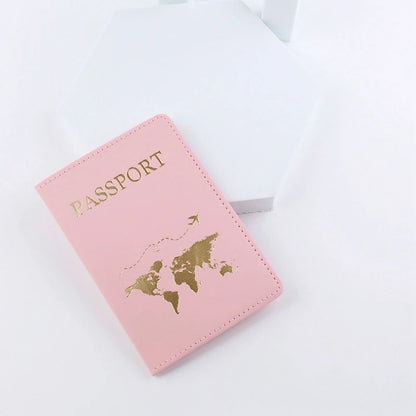 Lover Couple Passport Cover Hot Stamping Simple Plane Women Men Travel Wedding Passport Covers Holder Fashion Wedding Gift