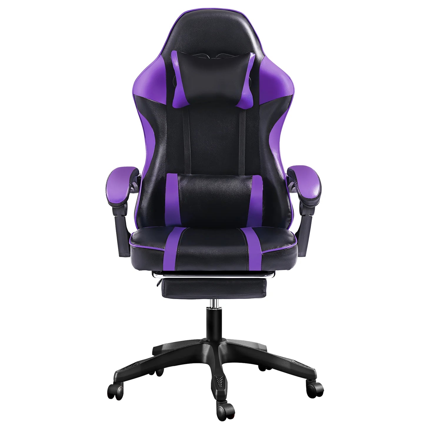 Ergonomic Gaming Chair with Footrest, High-Back Video Game Chair Computer Chair, Office Chair with Headrest and Lumbar, PU Leath