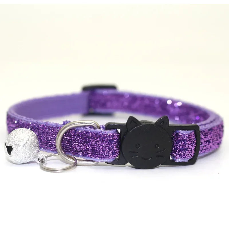 Cat Collar Colors Reflective Breakaway Neck Ring Necklace Bell Pet Products Safety Elastic Adjustable With Soft Material