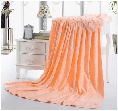 Summer Blankets For Beds 100% Cotton Solid Color Towel Blanket Twin Full Queen Size Bedspread Thread Blanket On The Bed