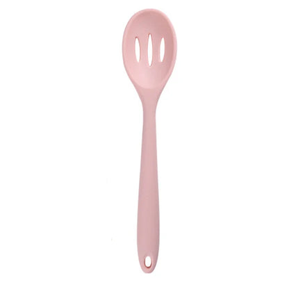 Long Handle Silicone Ladle Soup Spoon Colander Ramen Noodles Tablespoons Scoop Rice Salad Stirring Spoons Kitchen Teaspoons