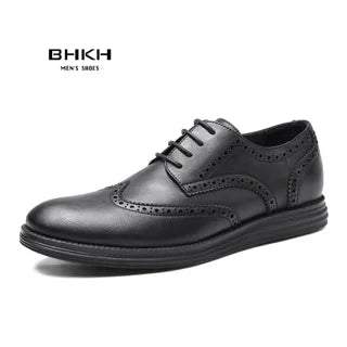 BHKH Male Sneakers Autumn/Winter traf Leather Men Casual Shoes Business Work Office Lace-up Dress shoes For Men Size47