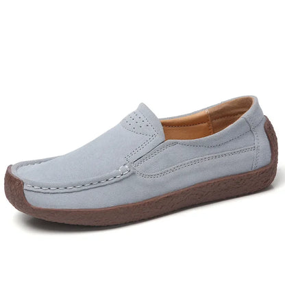 Genuine Leather Women's Casual Shoes Leisure Sneakers Women Luxury Brand Slip-on Loafers Female Soft Moccasins Zapatos De Mujer