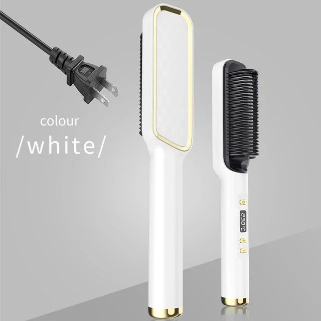 Electric Hot Comb Multifunctional Straight Hair Straightener Comb Negative Ion Anti-Scalding Styling Tool Straightening Brush