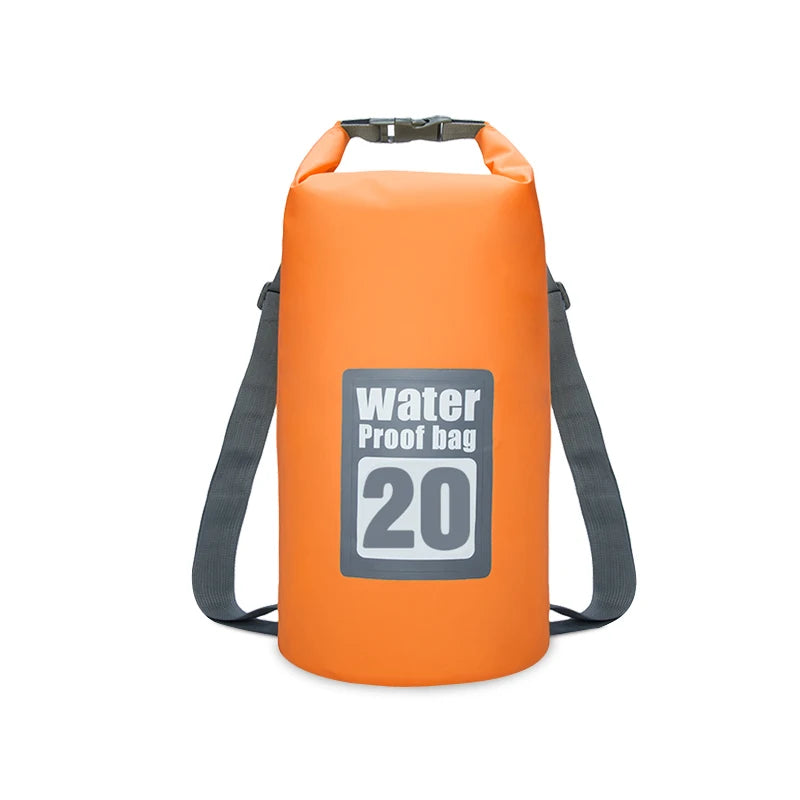 PVC Waterproof Dry Bag 5L/10L/15L/20L/30L Outdoor Diving Foldable Storage Beach Swimming Bag Rafting River Ocean Backpack