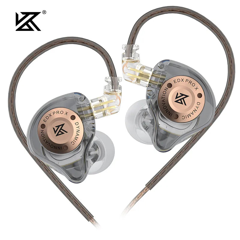 KZ EDX PRO X IEM Earphones Dynamic Drive HiFi Deep Bass Sound Earbud Sport Music Noise Cancelling Headset with Detachable Cable