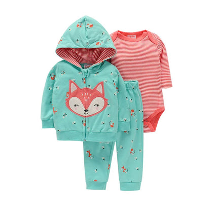 Ircomll Baby Clothes Set for Newborns Toddler Girl Boy Clothes Hooded Jacket Trousers + Bodysuits 3pcs Child sets Infant Outfits