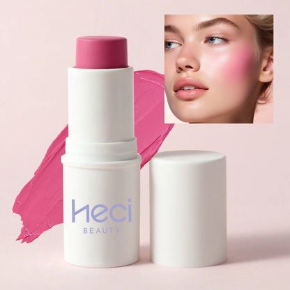 Multi-Tone Creamy Blush Stick Makeup Long-Lasting Waterproof Simple High-End Lip Cheek Tint High Pigment Hydrating Pink Blusher