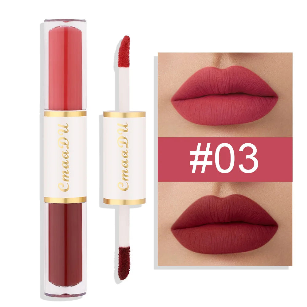 Lipstick Kit Combo Strip Velvet Sexy Red Lip Tint Non-stick Cup Lip Gloss Lip Oil Makeup Lips Cosmetic Set