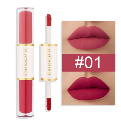 Lipstick Kit Combo Strip Velvet Sexy Red Lip Tint Non-stick Cup Lip Gloss Lip Oil Makeup Lips Cosmetic Set