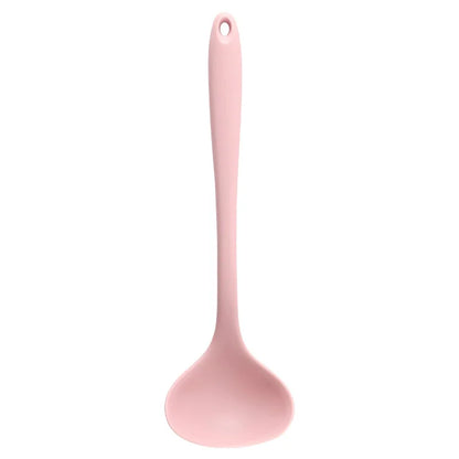 Long Handle Silicone Soup Spoon Large Ramen Noodles Tablespoons Hot Pot Porridge Ladle Scoop Kawaii Japanese Kitchen Utensils