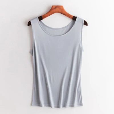 50% Pure Silk Tank top undershirt women sleeveless top shirt vest camisoles summer bottoming mujer