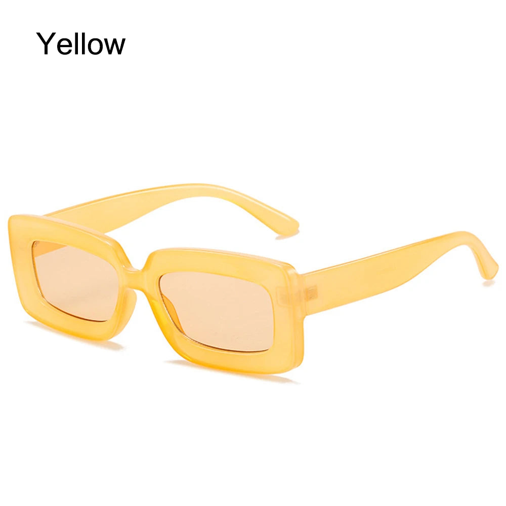 1PC Small Rectangle Sunglasses Women New Retro Square Narrow Frame Sun Glasses Trendy Vintage Streetwear Eyewear UV400