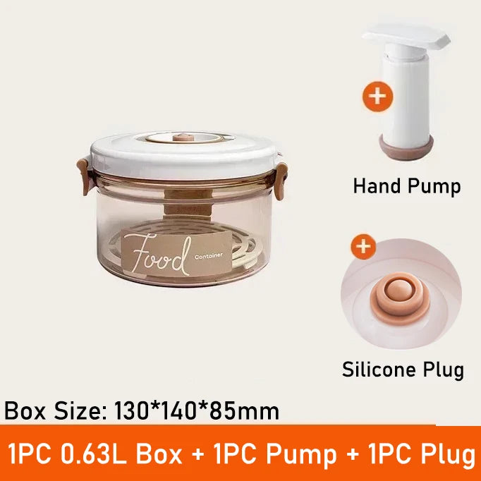 Vacuum Food Storage Box Fresh-Keeping Canister Sealed Storage Container Large Capacity Food Dispenser Kitchen Storage Box