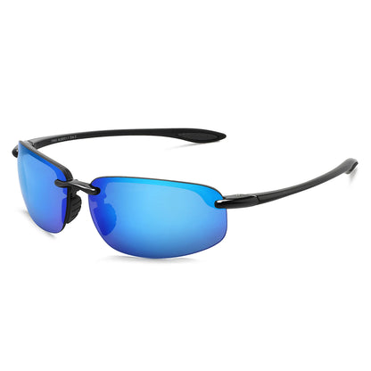 JULI Sports Sunglasses for Men Women TR90 Rimless Frame UV400 Protection for Running Fishing Baseball Driving 8001