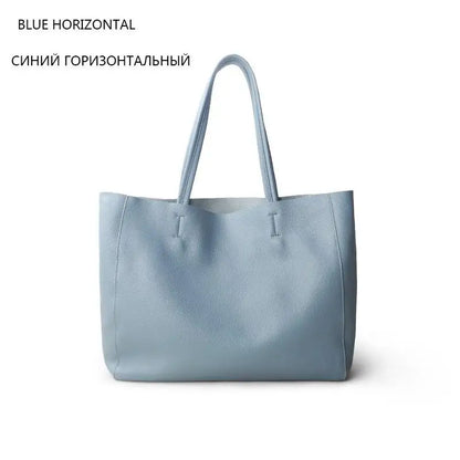 luxury Soft Genuine Leather Women Shoulder Bags Large Capacity Female Totes Bag Brand Designer Leather Lady Handbag Casual