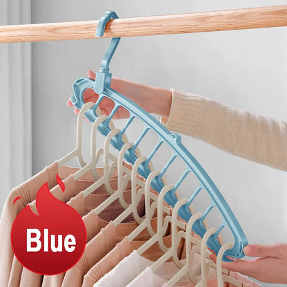 New Clothes Hanger Closet Organizer Space Saving Hanger Multi-port Clothing Rack Plastic Scarf Storage hangers for clothes