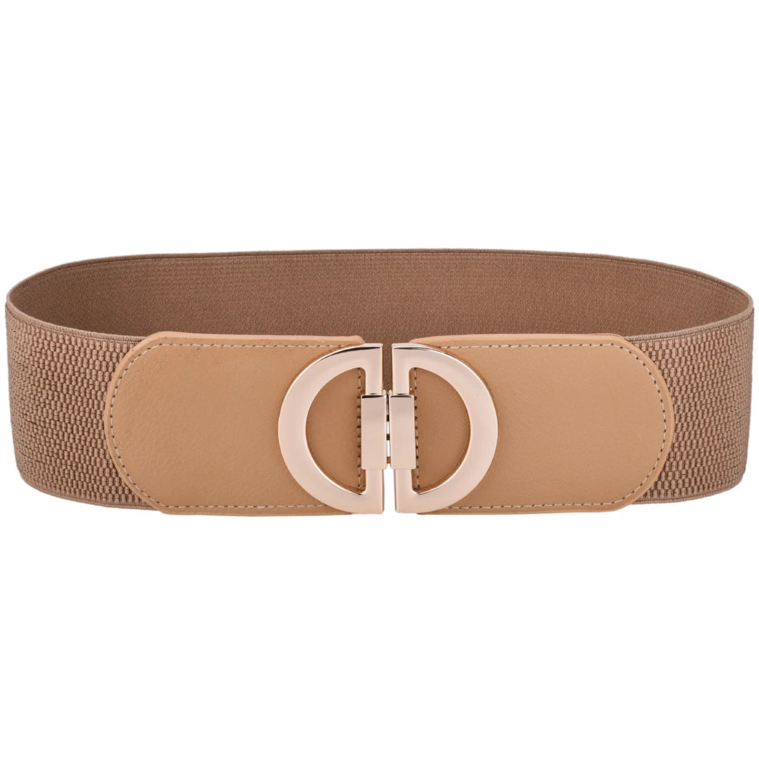 Women Skinny Elastic Belt Ladies Fashion Alloy Buckle Plus Size Stretchy Wide Waist Belt for Dresses