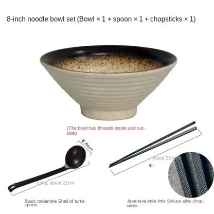 Japanese ceramic household ramen bowl soup bowl creative tableware commercial ceramic tableware