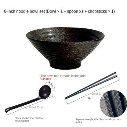 Japanese ceramic household ramen bowl soup bowl creative tableware commercial ceramic tableware