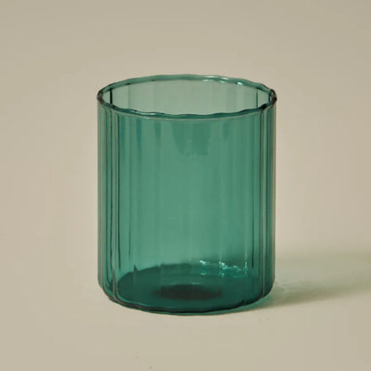6 Colors Glass Cups Heat Resistant Glass Cup Brewing Mugs Stripe Glass Tea Office Juice Coffee Milk Mug Family Cups