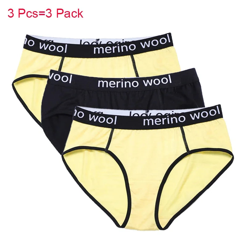 Women's 100% Merino Wool Bikini Brief Merino Underwear Lightweight Briefs Women Sports Active Panties Soft Breathable Anti-Odor