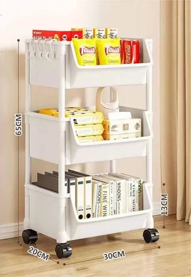 Trolley Bookshelf Kitchen Storage Rack Kitchen Corner Narrow Slit Storage Cabinet Bathroom Living Room Home Organizer