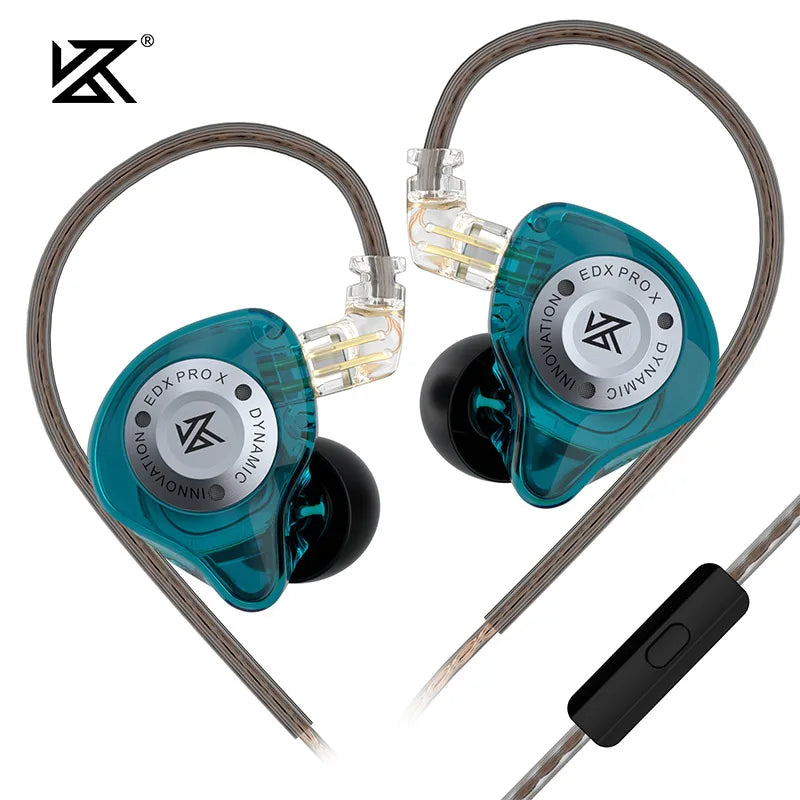 KZ EDX PRO X IEM Earphones Dynamic Drive HiFi Deep Bass Sound Earbud Sport Music Noise Cancelling Headset with Detachable Cable