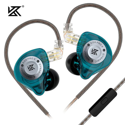 KZ EDX PRO X IEM Earphones Dynamic Drive HiFi Deep Bass Sound Earbud Sport Music Noise Cancelling Headset with Detachable Cable