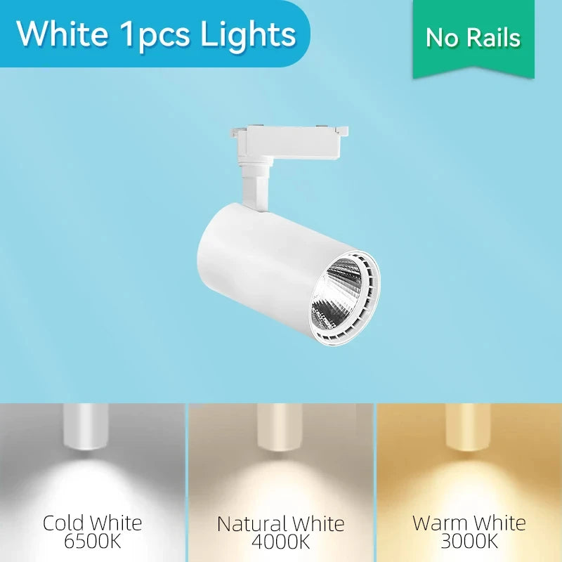 Spot Led Track Light 220V Ceiling Lamp COB Spotlight Rail Lighting Fixture for Home Decor Clothing Store Full Set Track Lights