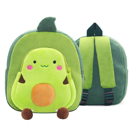 Cute cartoon fruit backpack childrens plush backpack boys and girls' casual mini backpack